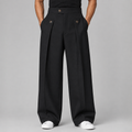Men's Wide Leg Pleated Trousers