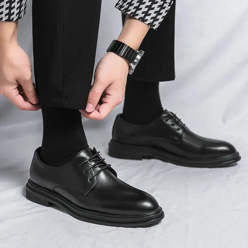 Men's Patent Leather Derby Dress Shoes