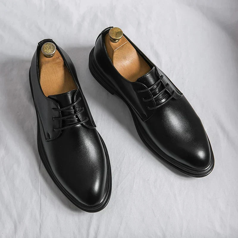 Men's Patent Leather Derby Dress Shoes