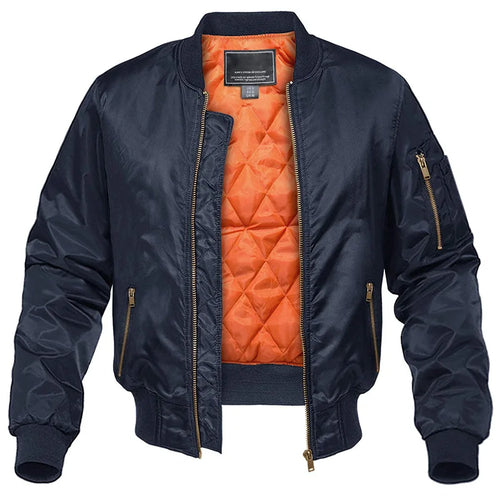 Men's Bomber Jacket With Zip Pockets