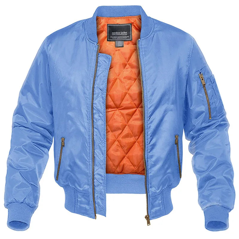 Men's Bomber Jacket With Zip Pockets