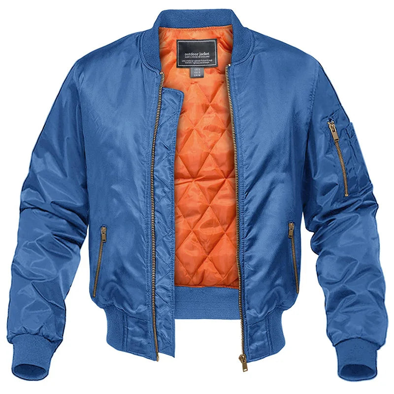 Men's Bomber Jacket With Zip Pockets