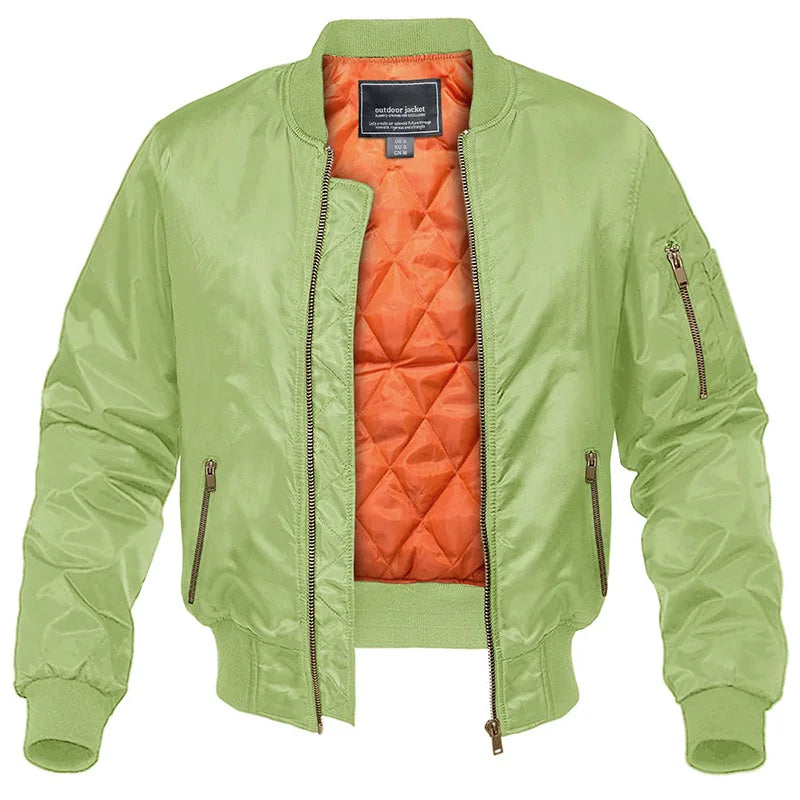 Men's Bomber Jacket With Zip Pockets