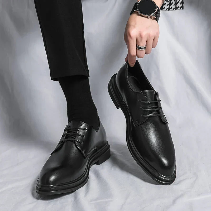 Men's Patent Leather Derby Dress Shoes