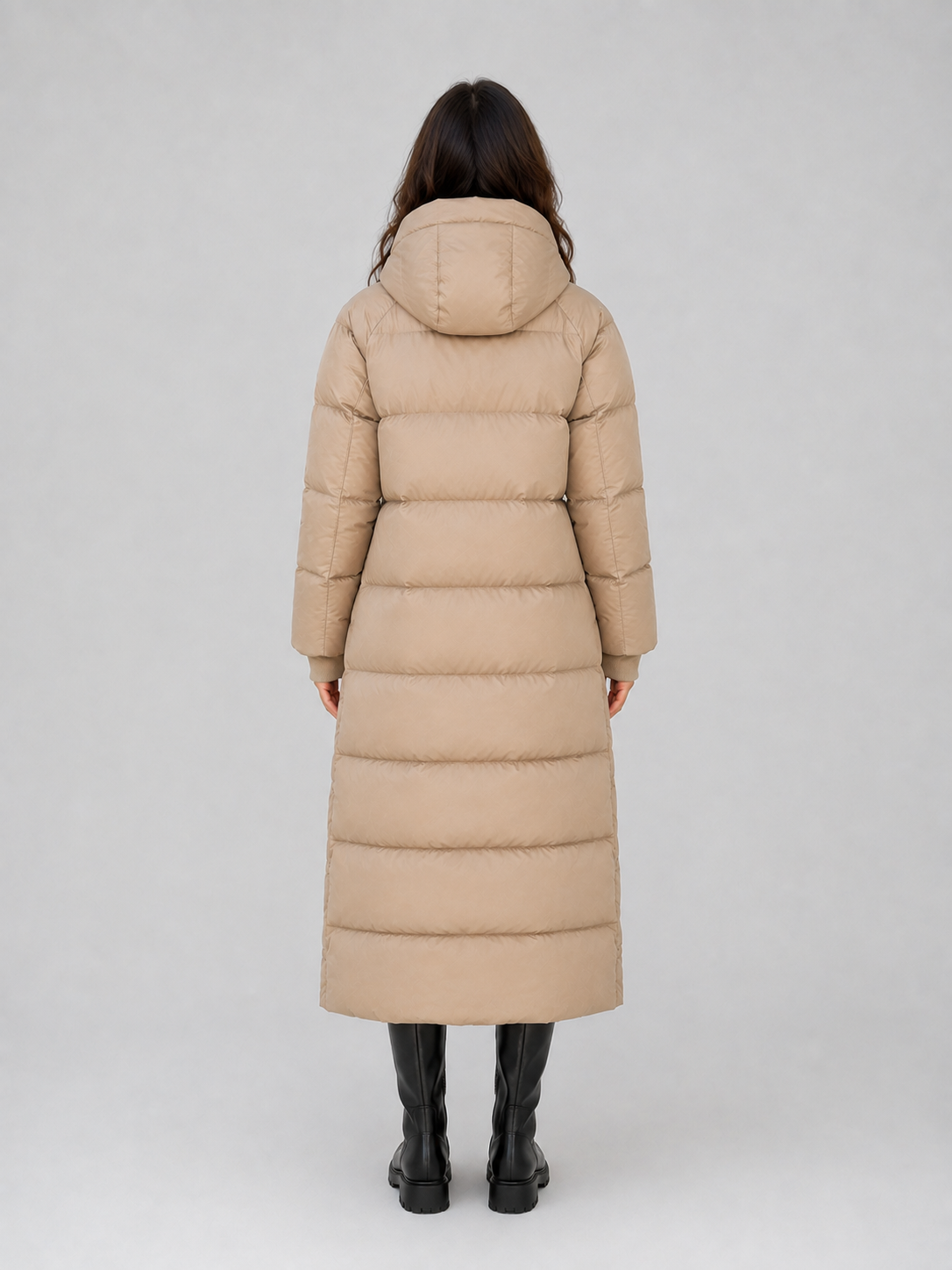 Women Long Hooded Puffer Jacket