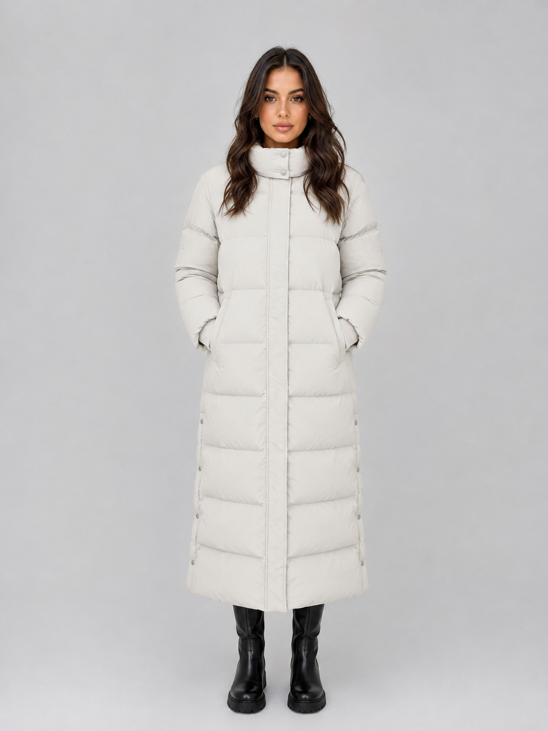 Women Long Hooded Puffer Jacket