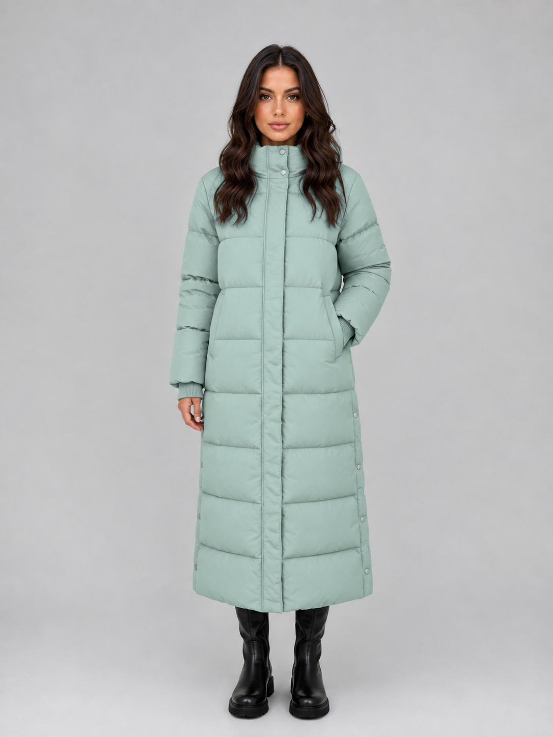 Women Long Hooded Puffer Jacket