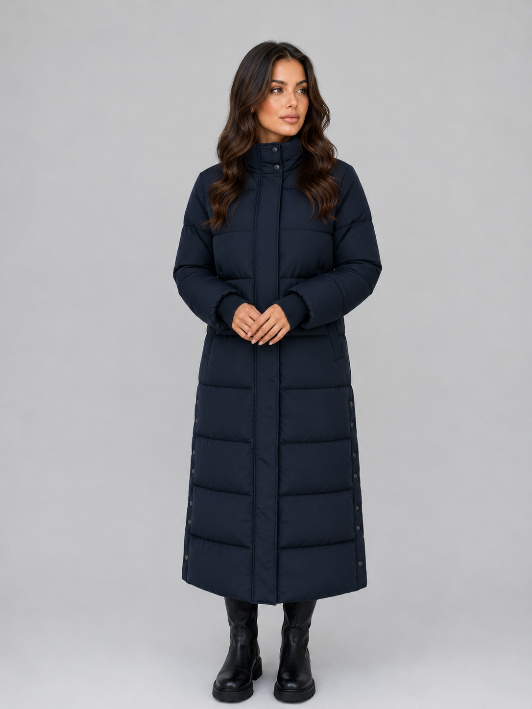 Women Long Hooded Puffer Jacket