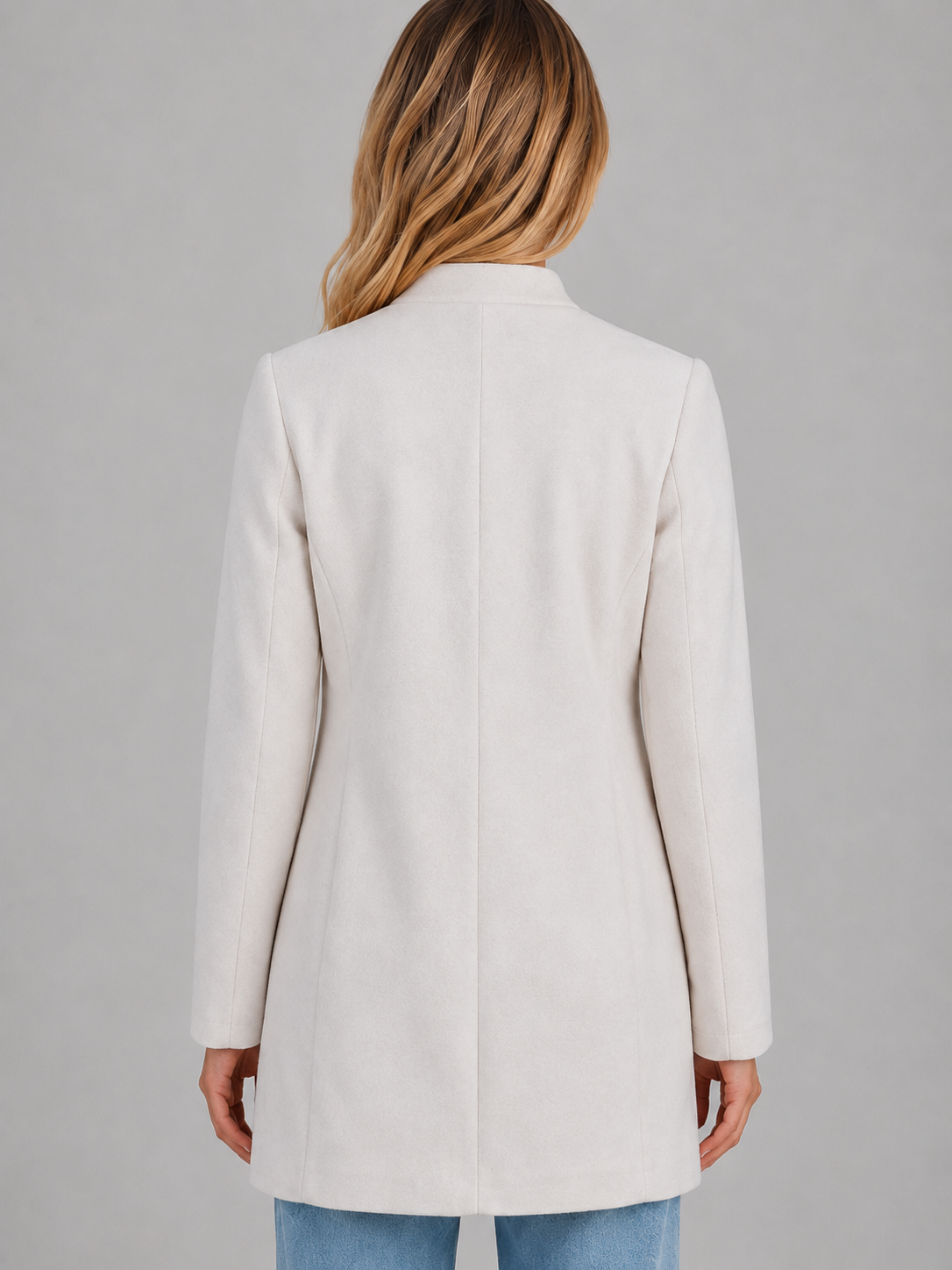 Women Longline Tailored Button Front Jacket